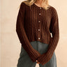 Cocoa Cable Knit Cardi
