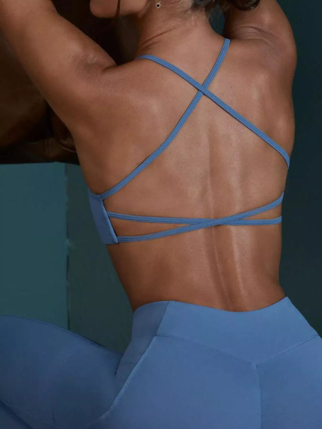 Seamless Cross-Waist Cami and Leggings Active Set by Lanvender Q – view 8