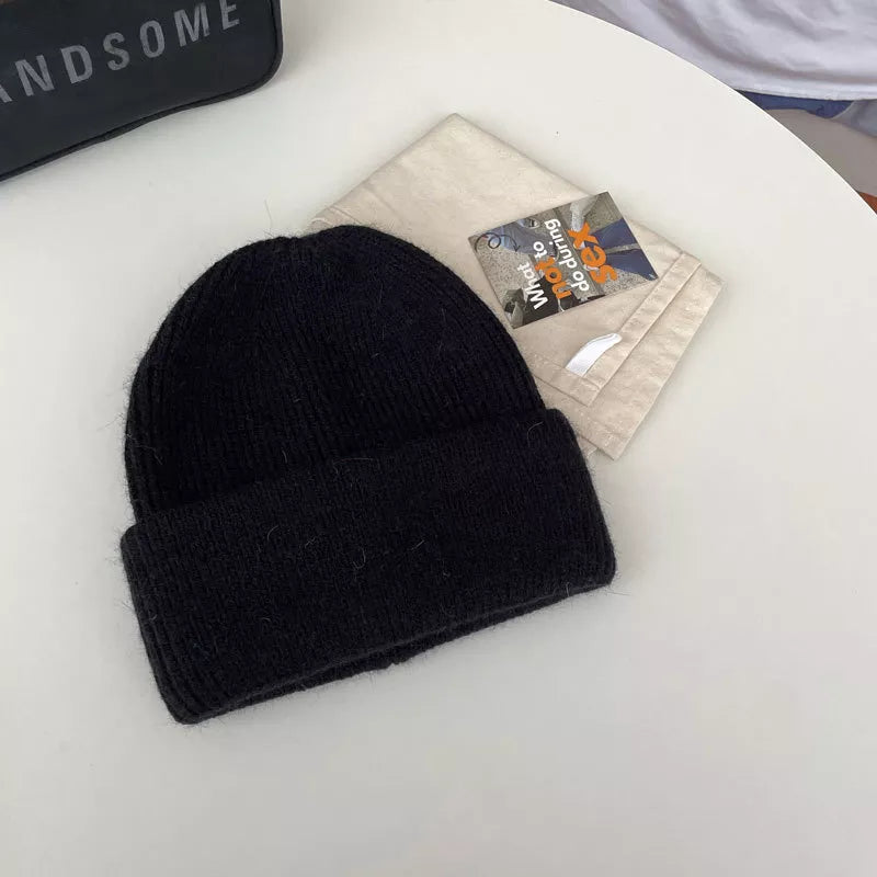 Warm Knitted Cuffed Beanie Hat – view 3