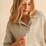 Multi Color Collared Knitted Top