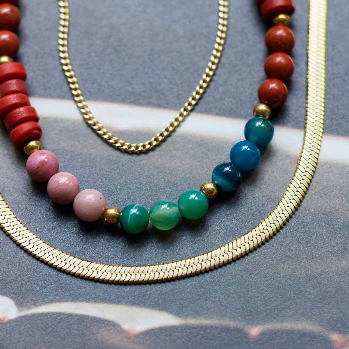 Phoebe Gemstone Necklace by Sela Designs – view 7