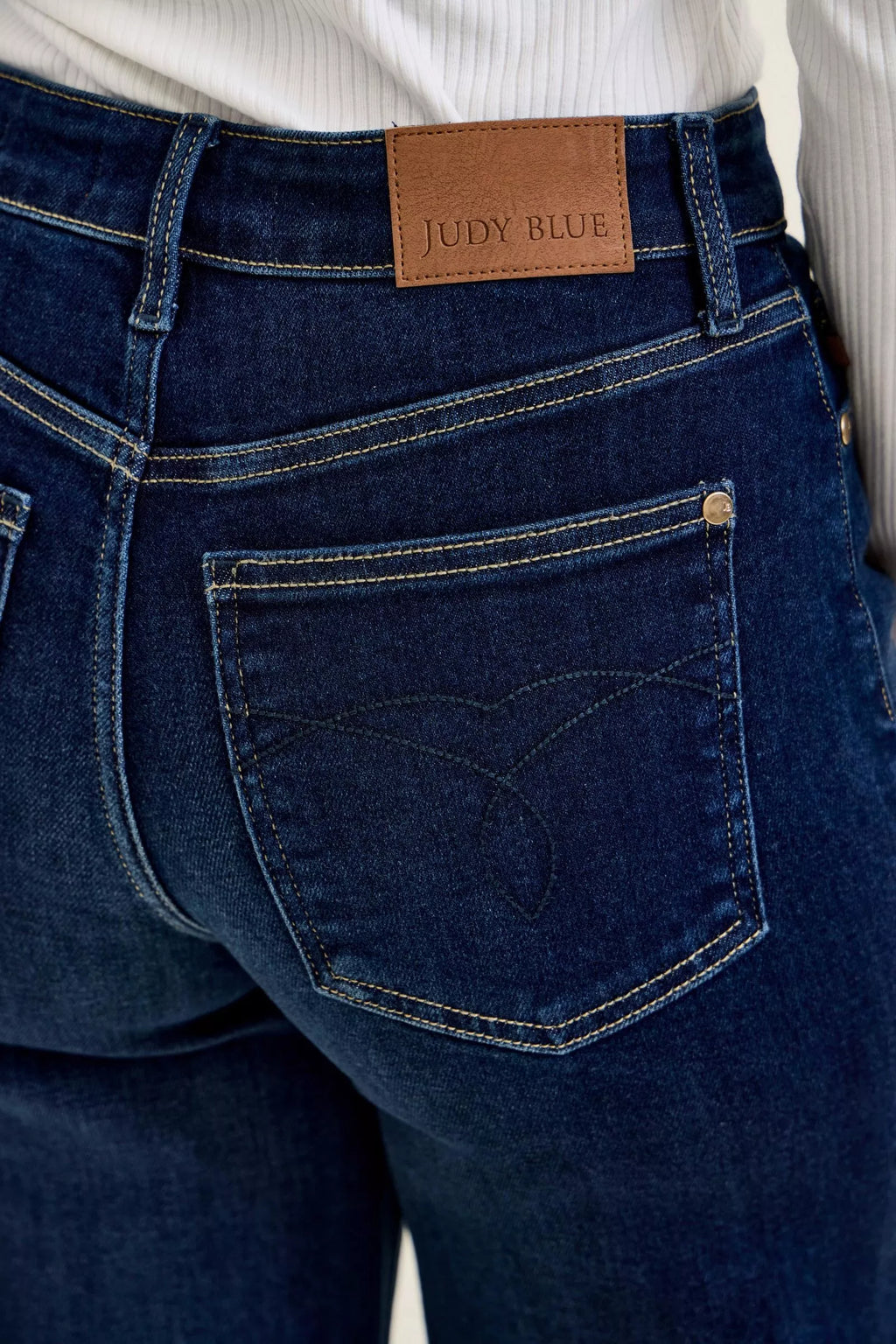 Judy Blue High-Waisted Wide-Leg Dark Wash Jeans – view 9