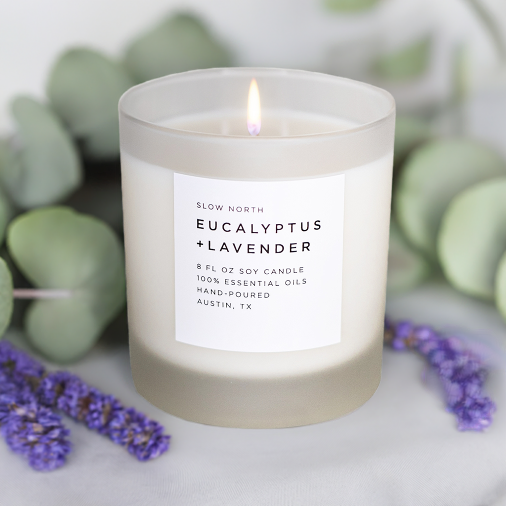 Eucalyptus + Lavender - Signature Soy Candle by Slow North – view 5