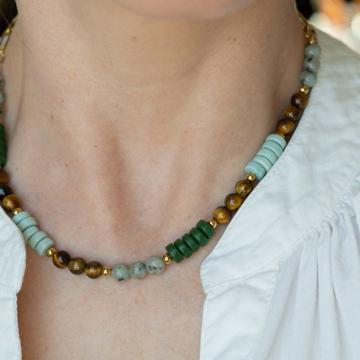 Green Phoebe Necklace by Sela Designs – view 2