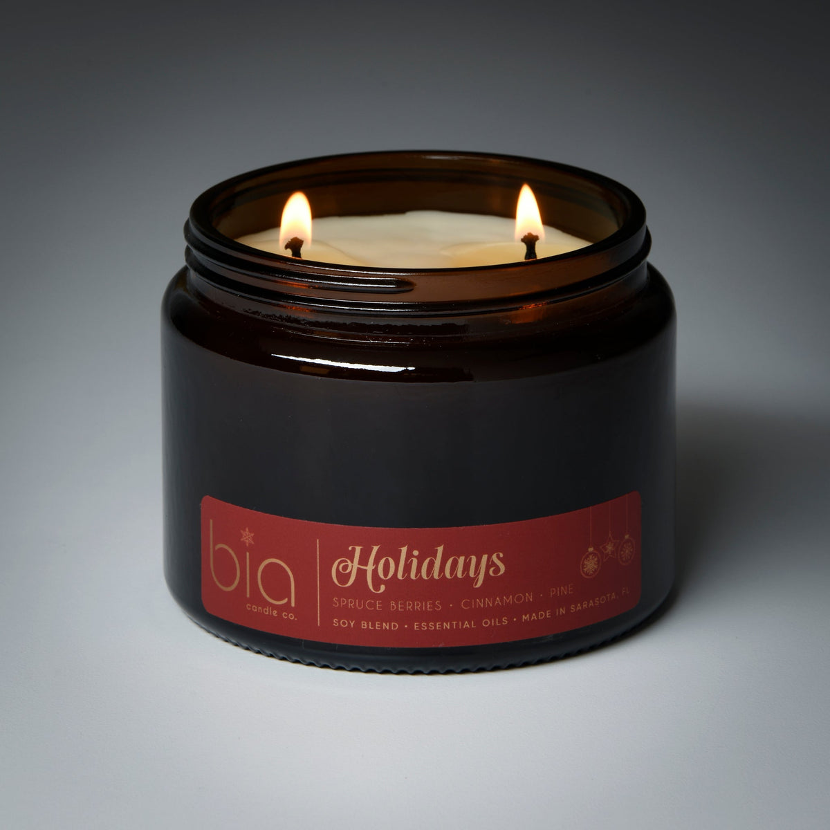 Holidays Soy Blend Candle — Cinnamon, Orange Peel, Pine & Vanilla by Bia Candle Co – view 10
