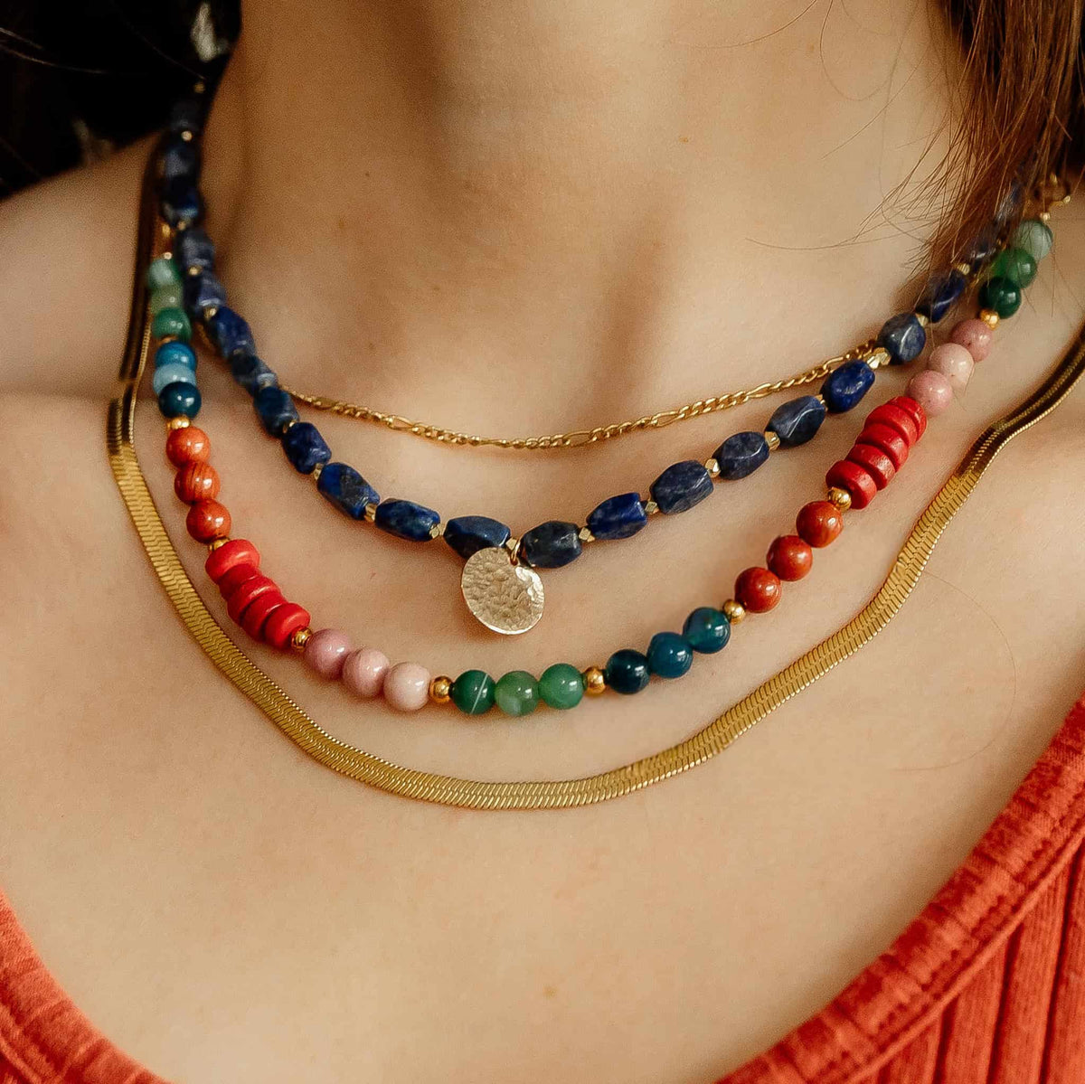 Phoebe Gemstone Necklace by Sela Designs – view 8