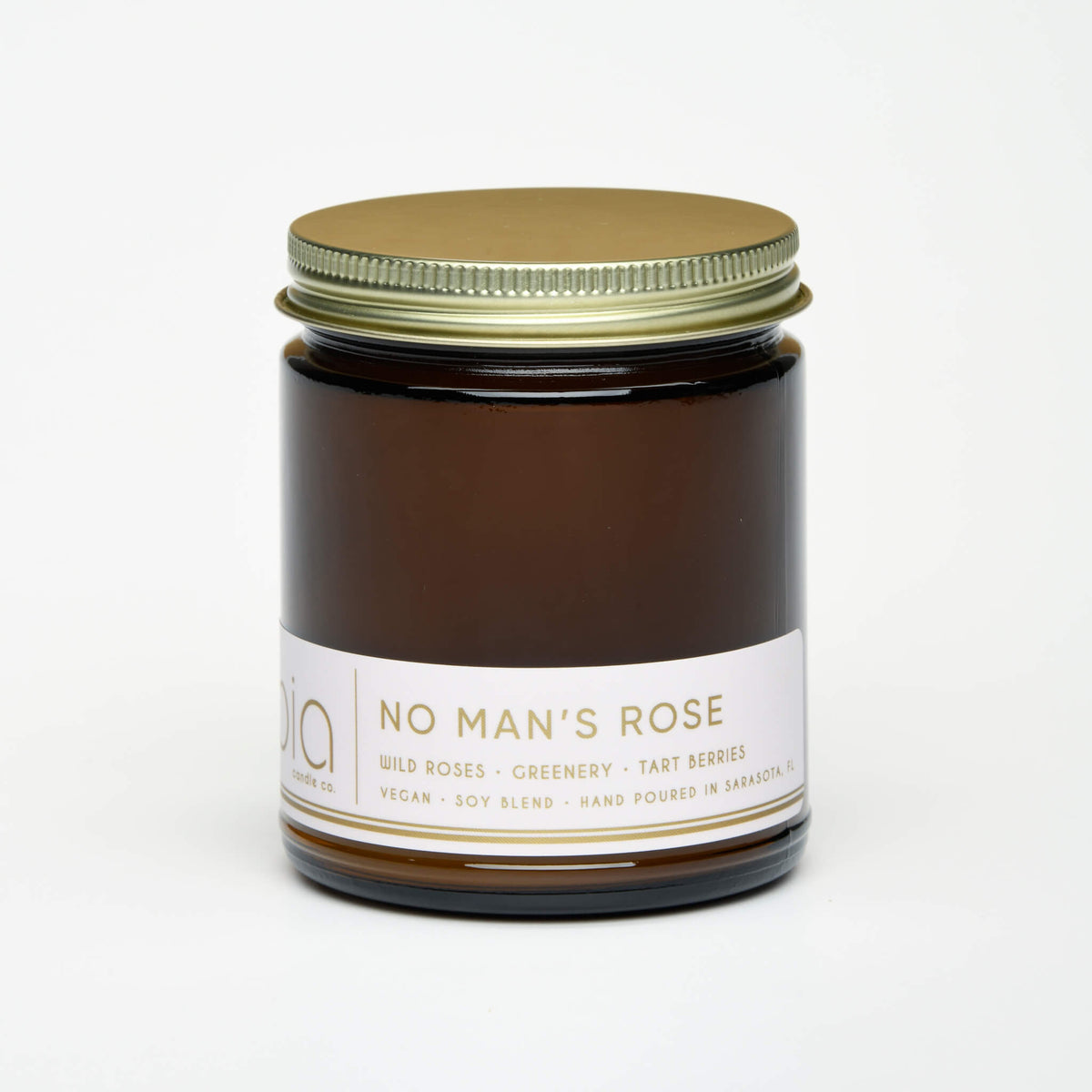 No Man’s Rose Soy Blend Candle — Blooming Rose, Currant & Moss by Bia Candle Co – view 7