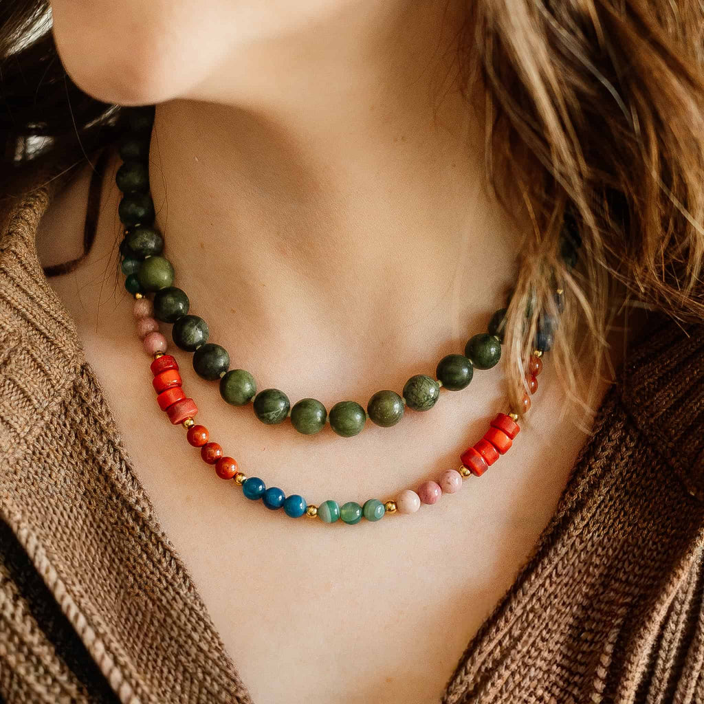 Phoebe Gemstone Necklace by Sela Designs – view 6