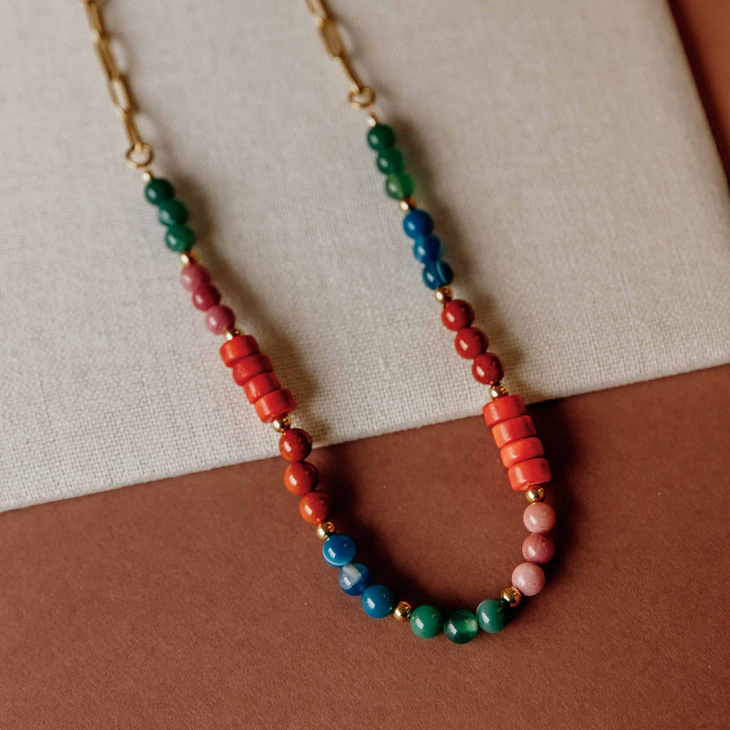 Phoebe Gemstone Necklace by Sela Designs – view 3