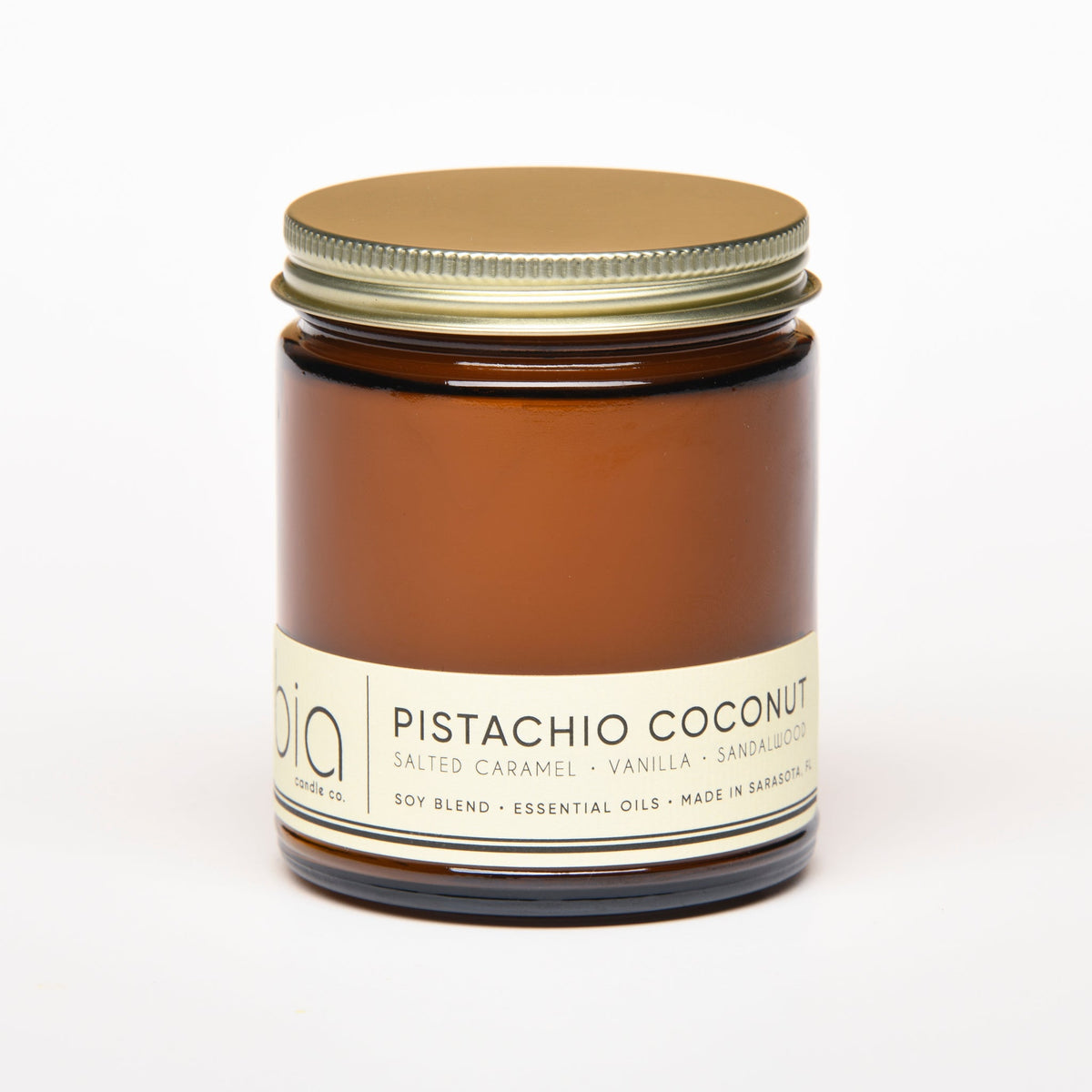 Pistachio Coconut Soy Blend Candle — Coconut, Pistachio & Vanilla by Bia Candle Co – view 7