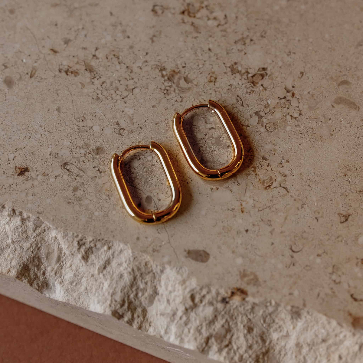 Rectangle Everyday Hoop Earrings by Sela Designs