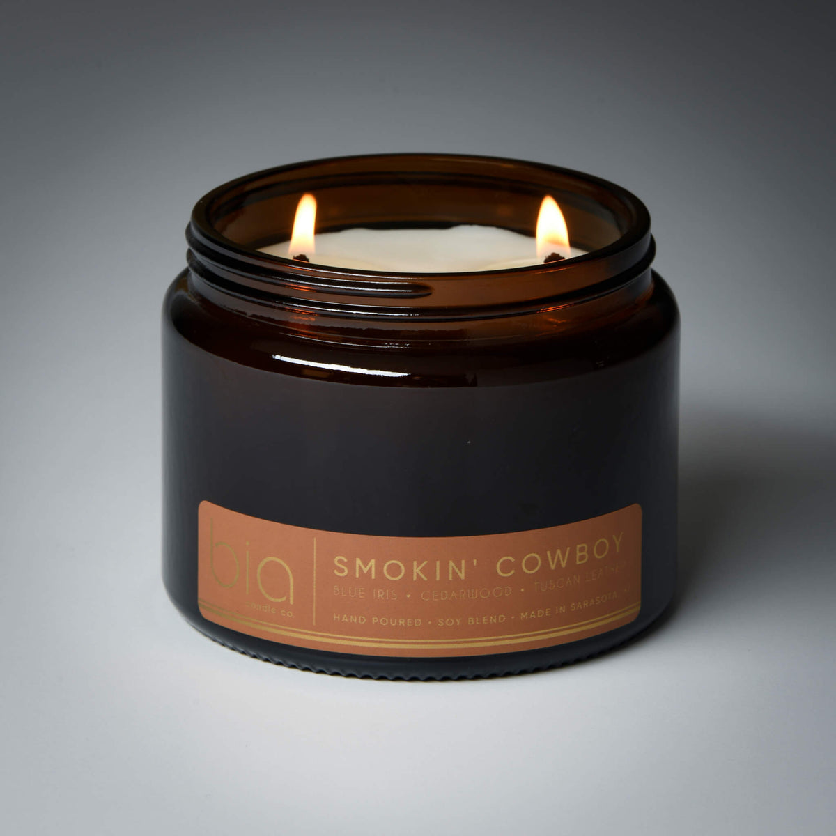 Smokin' Cowboy Soy Blend Candle — Sandalwood, Leather, Iris by Bia Candle Co – view 9