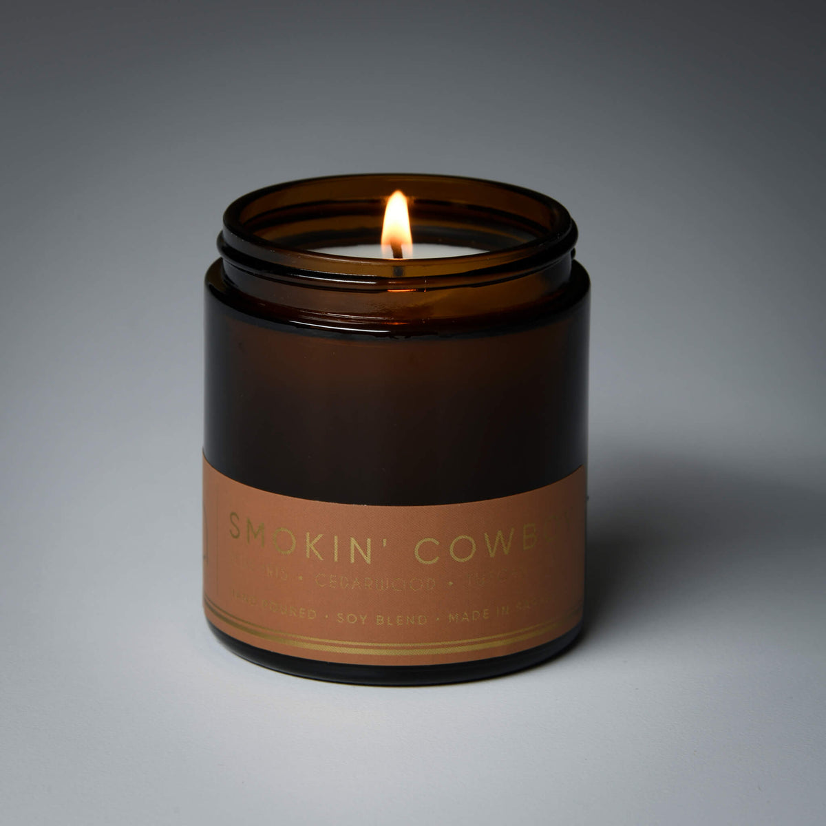 Smokin' Cowboy Soy Blend Candle — Sandalwood, Leather, Iris by Bia Candle Co