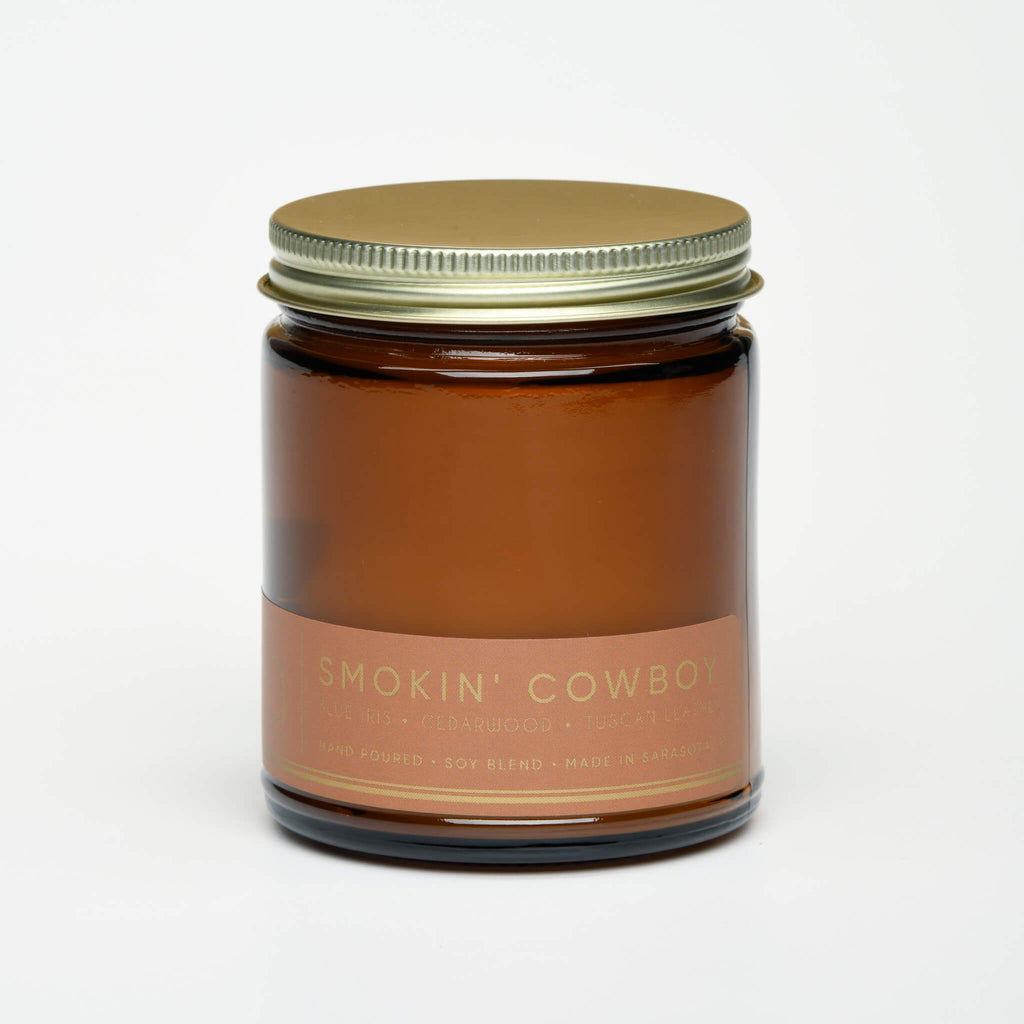 Smokin' Cowboy Soy Blend Candle — Sandalwood, Leather, Iris by Bia Candle Co – view 8