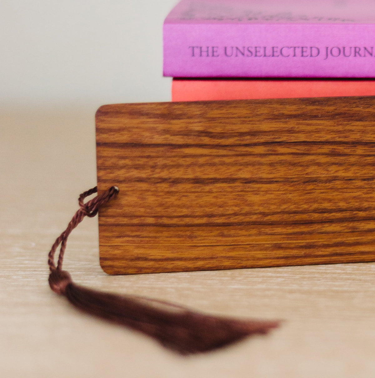 Lucky Horseshoe Gold Foil Engraved Walnut Wood Bookmark by Studio Portmanteau – view 4