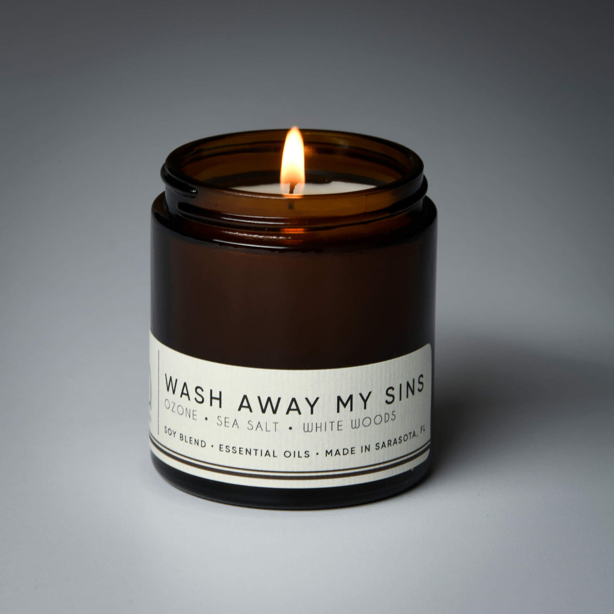 Wash Away My Sins Soy Blend Candle — Sea Salt, Water Lily & White Woods by Bia Candle Co