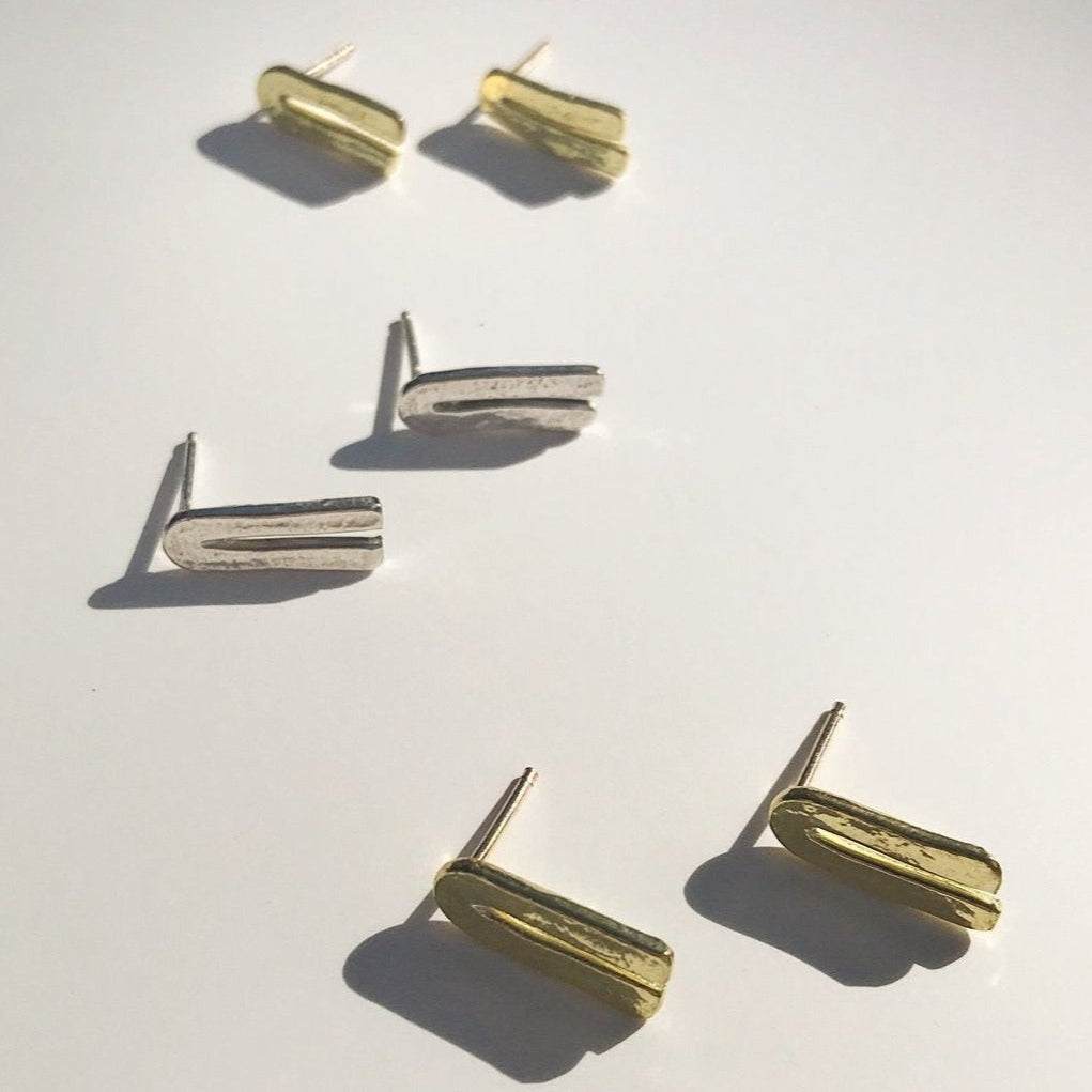 brass-stud-earrings